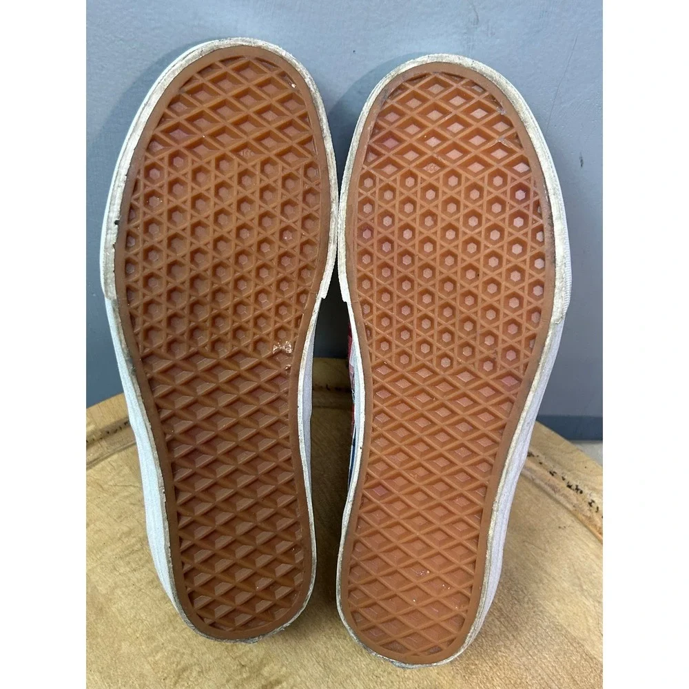 Vans Era 59 Unisex Men 7 Women 8.5 Red Plaid Skate Shoes Low Top Sneaker